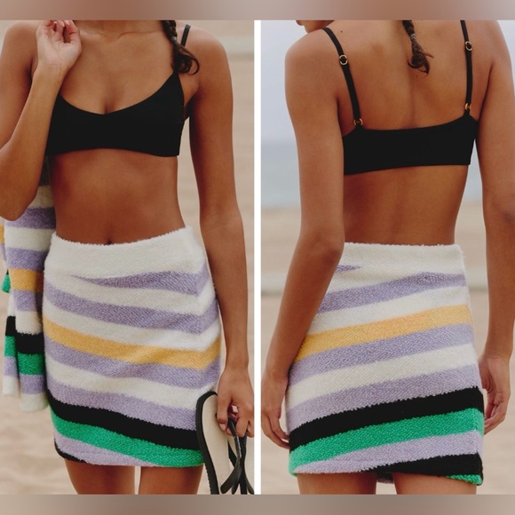 Anthropologie Dresses & Skirts - Anthropologie Daily Practice Cozy Striped Sweater Mini Skirt, Size XS